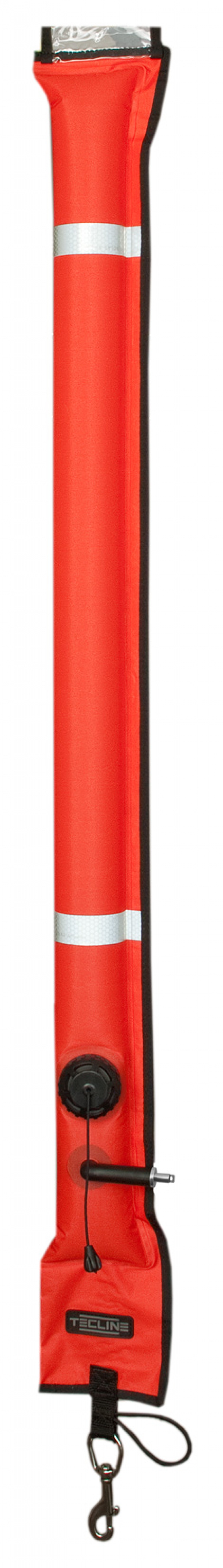 Parachute ferme 11/117 ORANGE avec purge et embout inflateur metal
