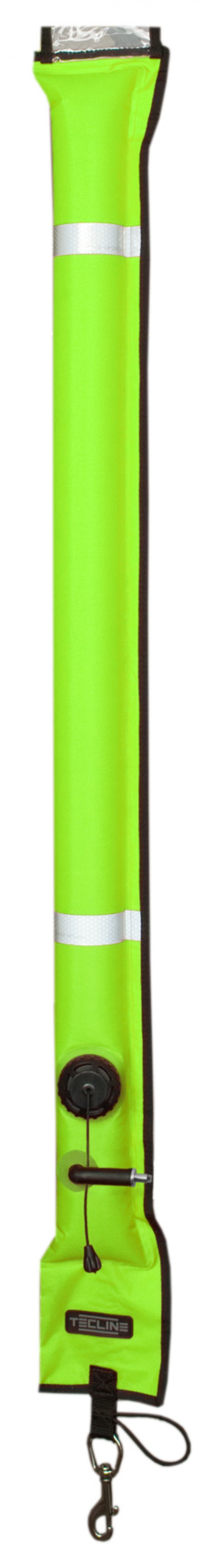 Parachute ferme 11/117 JAUNE avec purge et embout inflateur metal