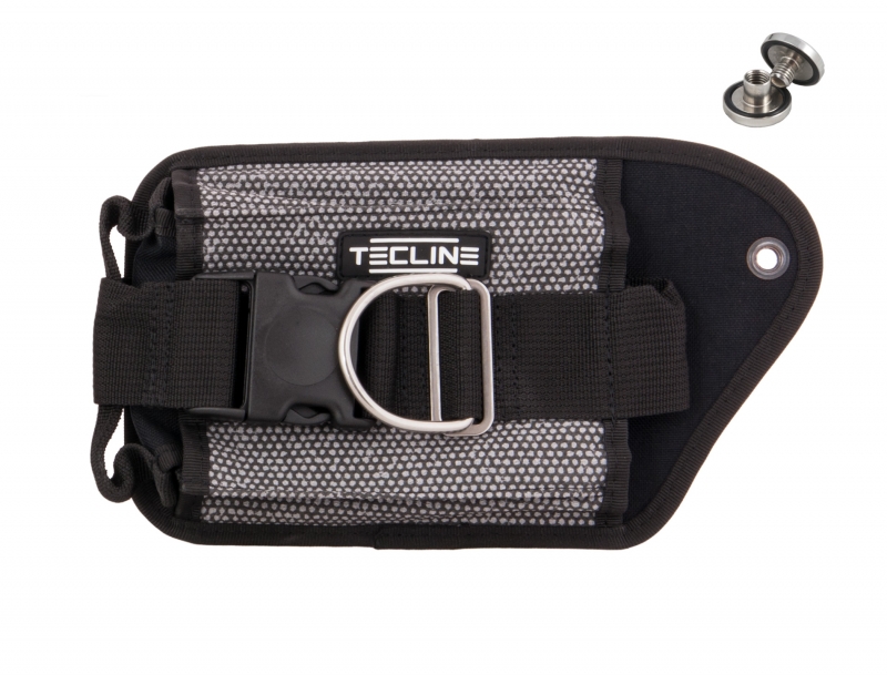 Poche a plombs DOUBLE GAUCHE KEVLAR GRIS, boulon inclus