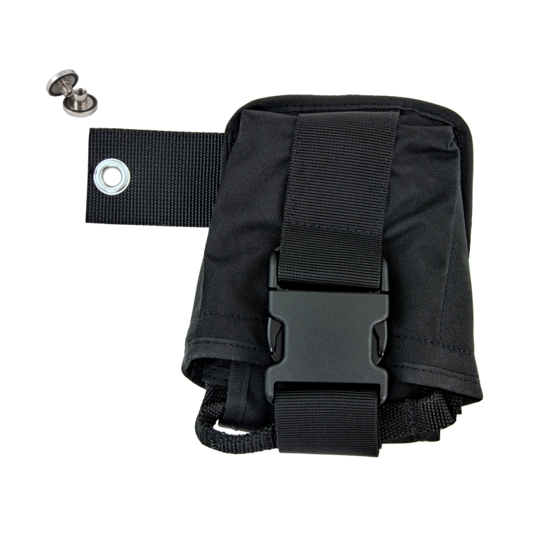 Double weight pocket soft, fixed to BP, left, NOIR