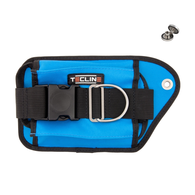 Poche a plombs DOUBLE GAUCHE BLEU, boulon INOX inclus