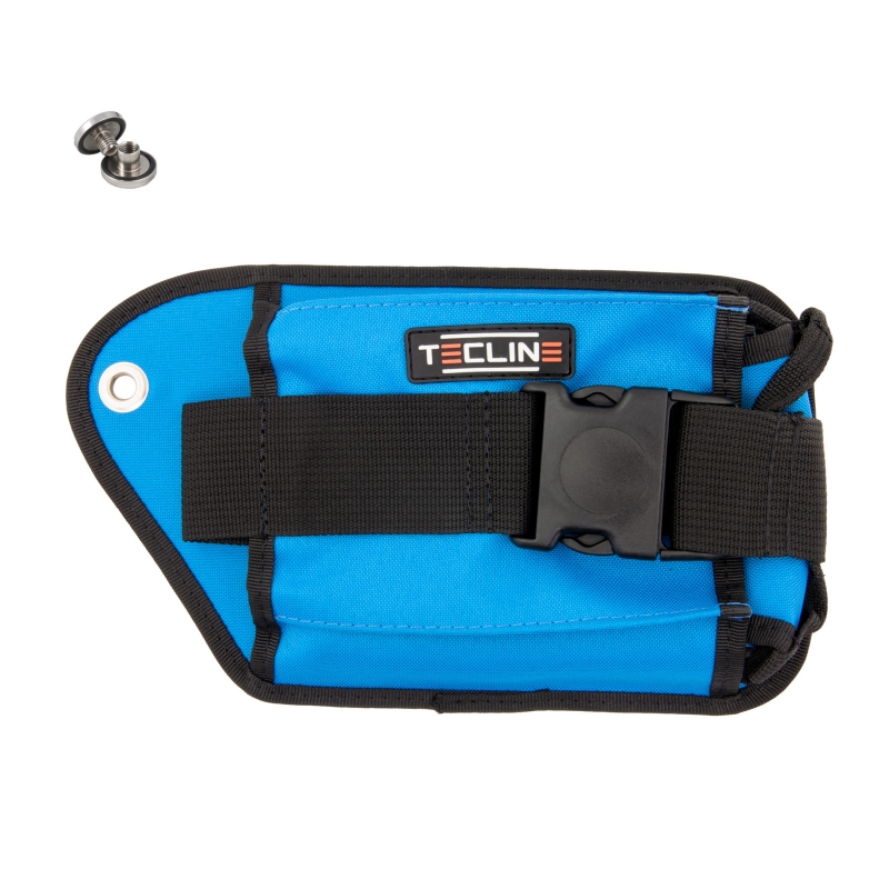 Poche a plombs DOUBLE DROITE BLEU, boulon INOX inclus