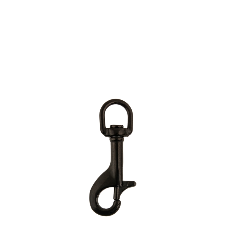SS bolt snap 72 mm, D type eye, black - Military Line