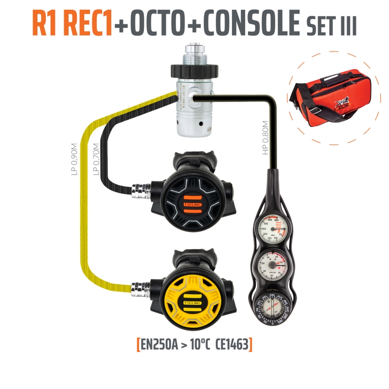 Regulator R1 - REC1 set III (octo + console MANO, PROFONDI, BOUSOLE)