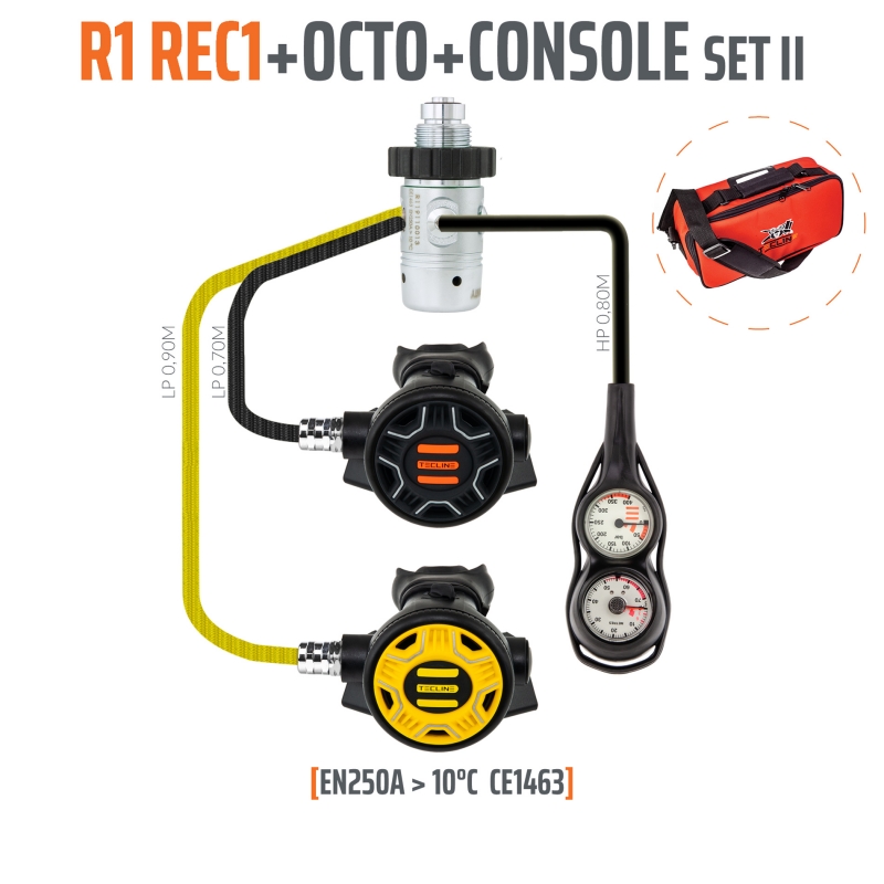 Regulator R1 - REC1 set II (octo + console MANO, PROFONDI)