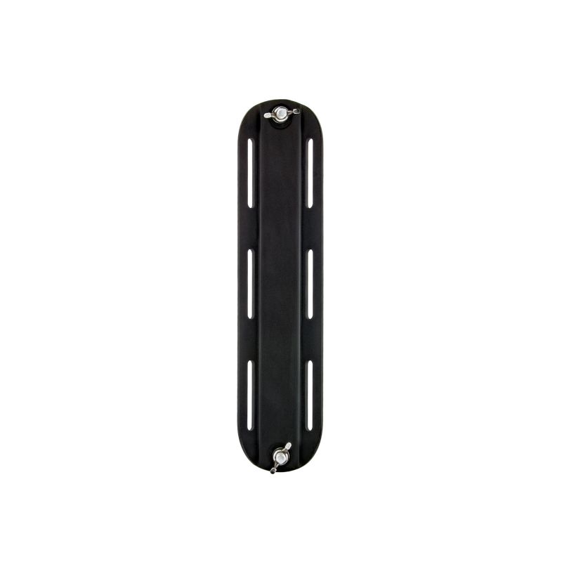 Adaptateur mono bouteille, court, aluminium avec boulons, NOIR