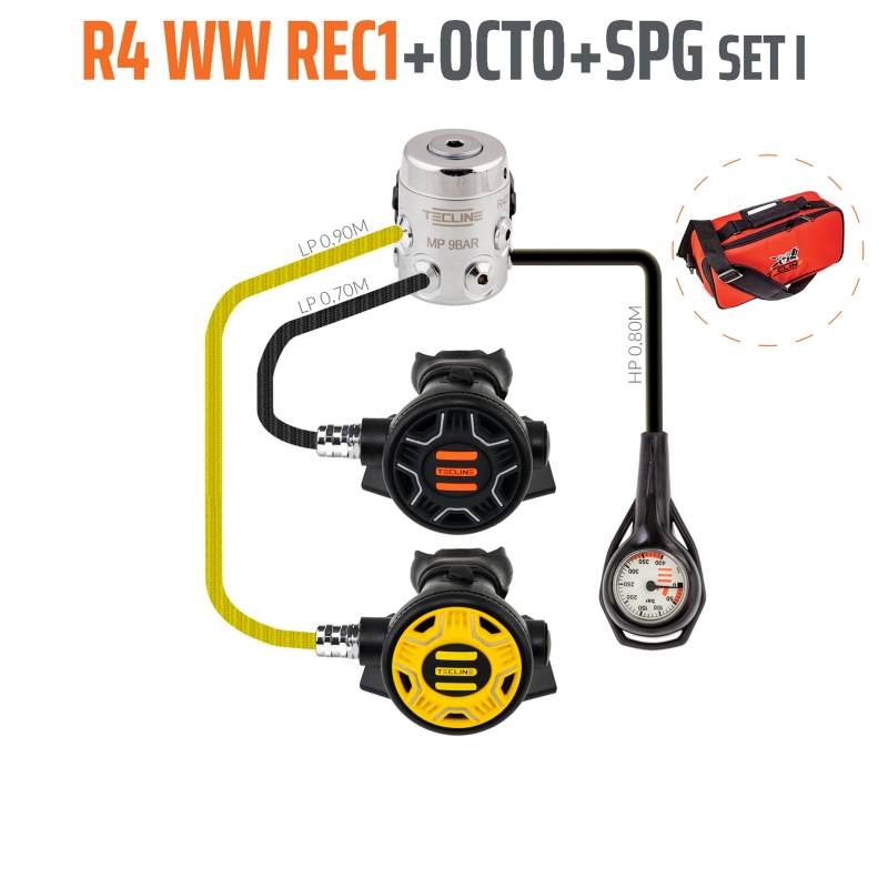 Detendeur R4 WW - REC1 set I (mano + octo) - EN250A > 10°C