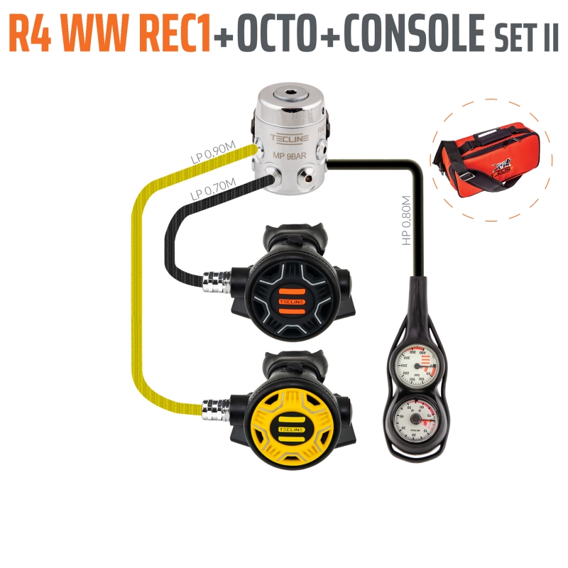 Detendeur R4 WW - REC1 set II (octo + console MANO, PROFONDI) - EN250A > 10°C