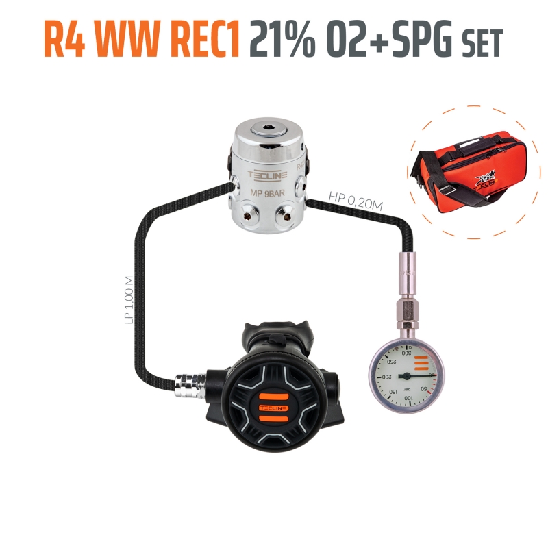Regulator R4 WW - REC1 21% O2 G5/8 with SPG, stage set - EN250A > 10°C