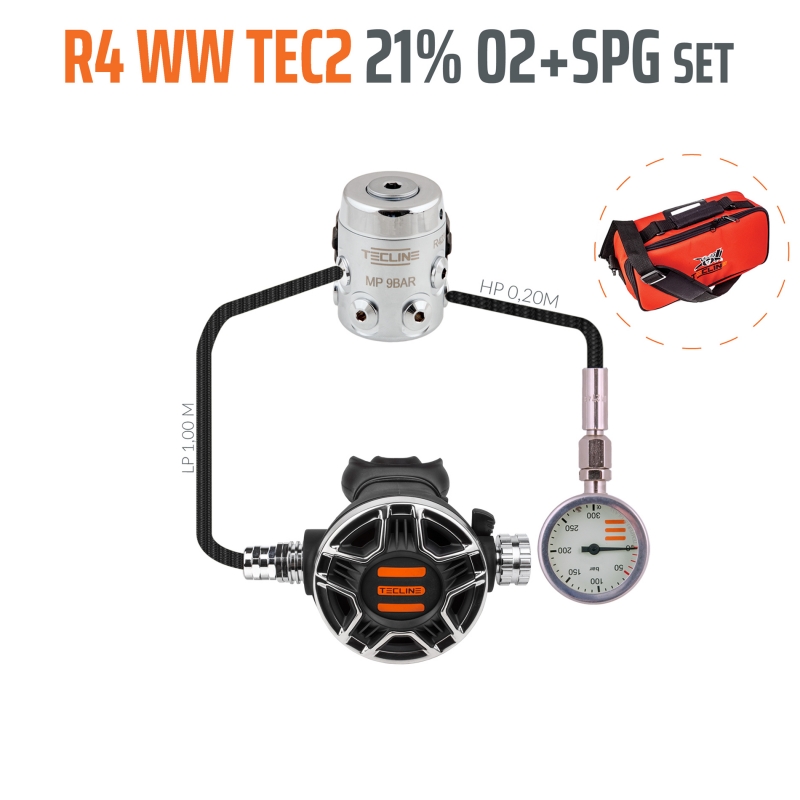 Regulator R4 WW TEC2 21% O2 G5/8 with SPG, stage set - EN250A > 10°C