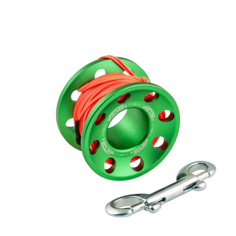 Spool alu  15 m, with SS 90 mm snap   VERT