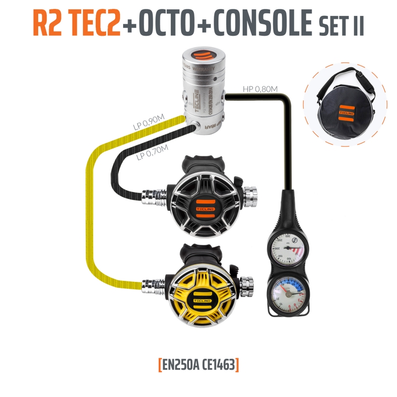 Regulator R2 TEC2 set II with octo and 2 elements console