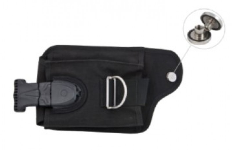 Poche a plombs BOUCLE RAPIDE GAUCHE NOIR, boulon inclus