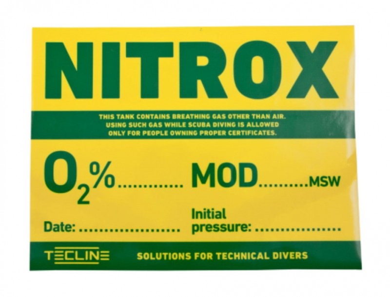 autocollant NITROX (30 x 22.5 cm)